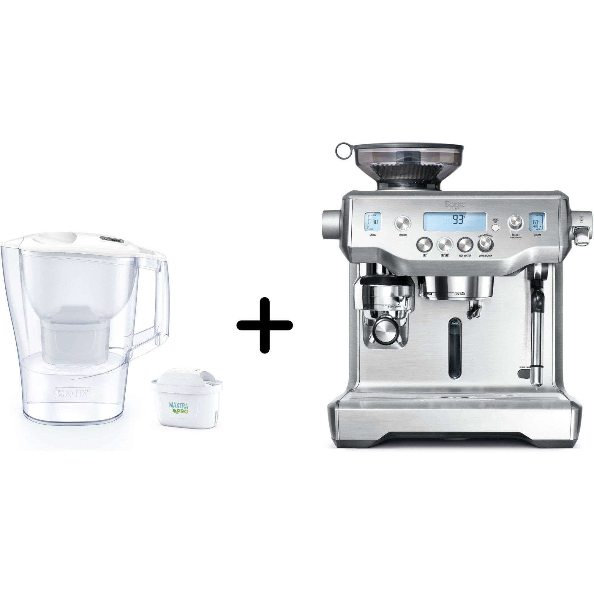 Sage Bes980 The Oracle Espressomaskine   Brita Aluna Filterkande