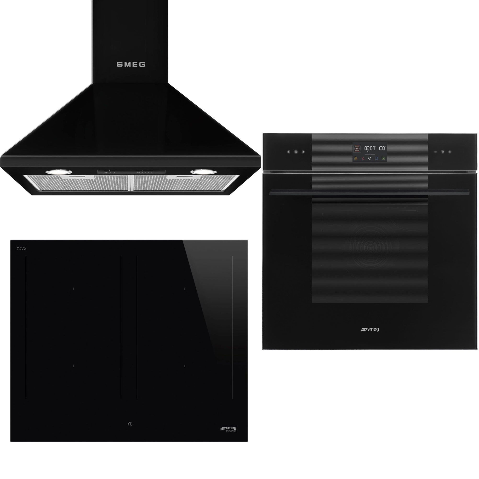 Smeg Classic Hvidevarepakke  Sort