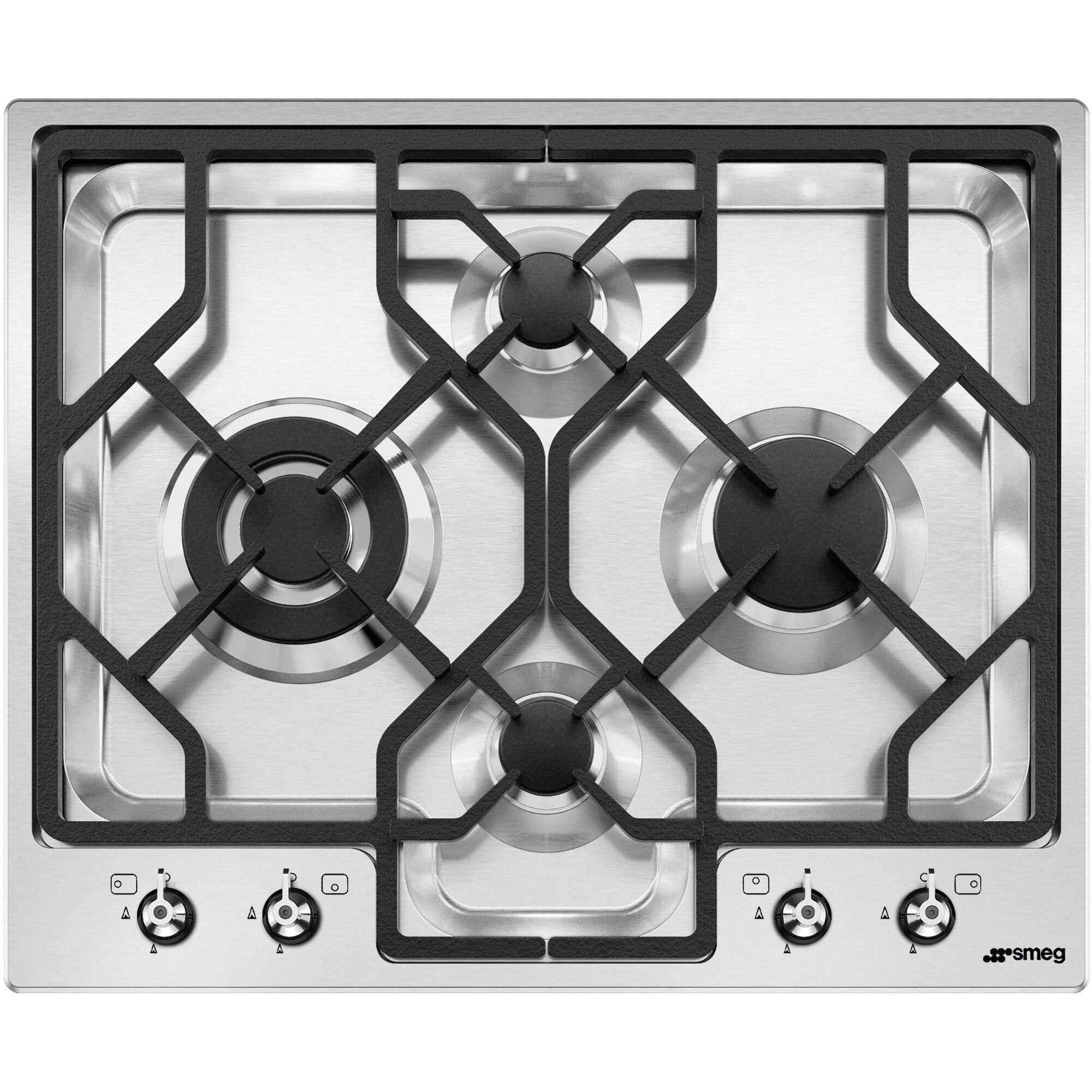 Smeg 60cm Classic Gaskogeplade   Rustfrit Stål