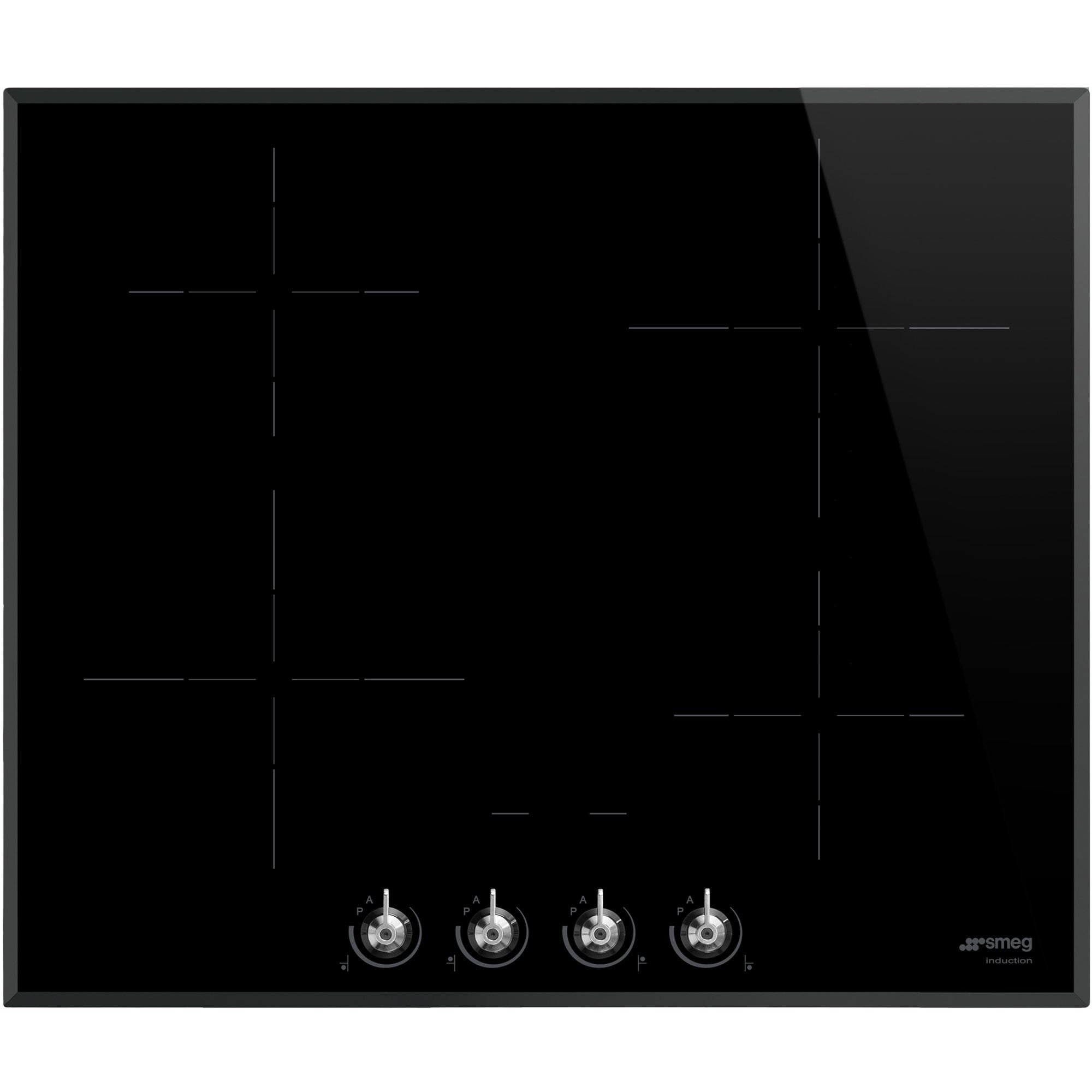 Smeg 60cm Victoria Classic Induktionskogeplade    Ramme  Sort