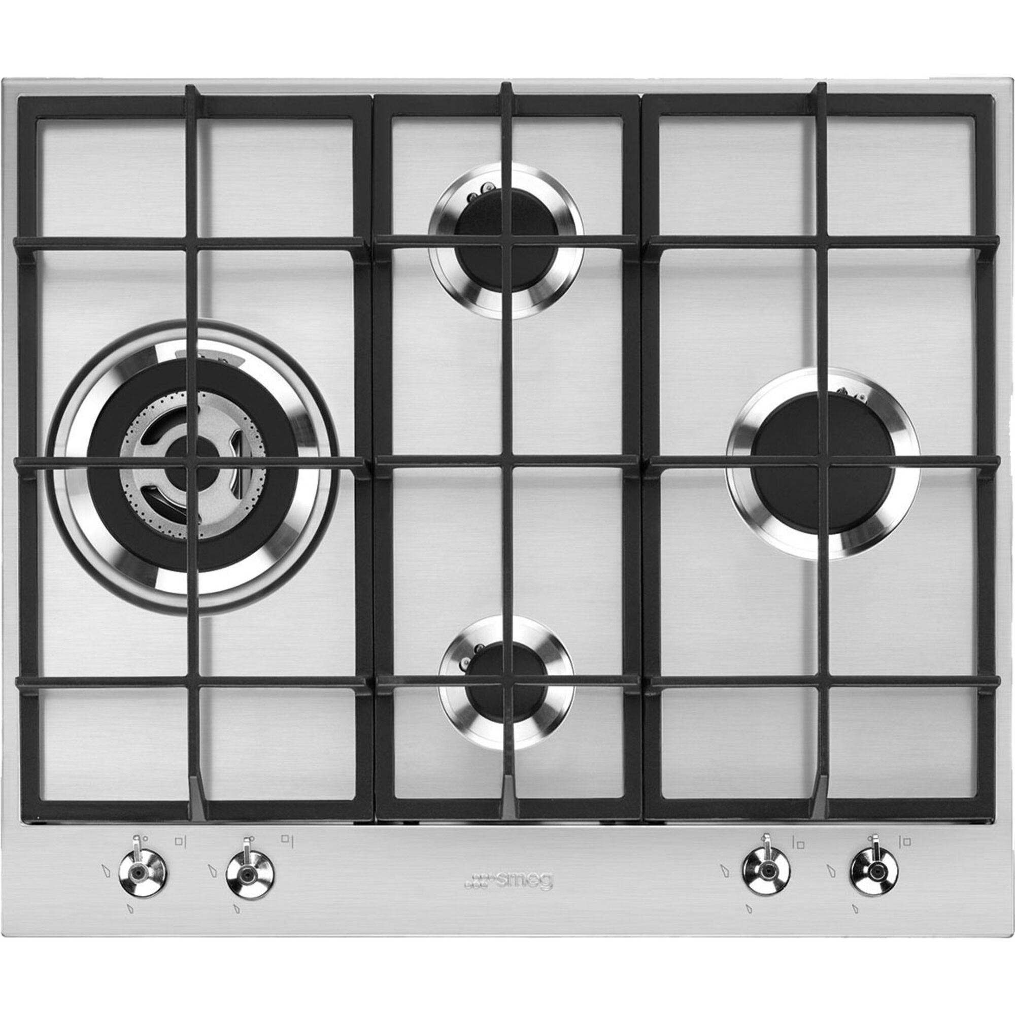 Smeg 60cm Gaskogeplade   Børstet Stål