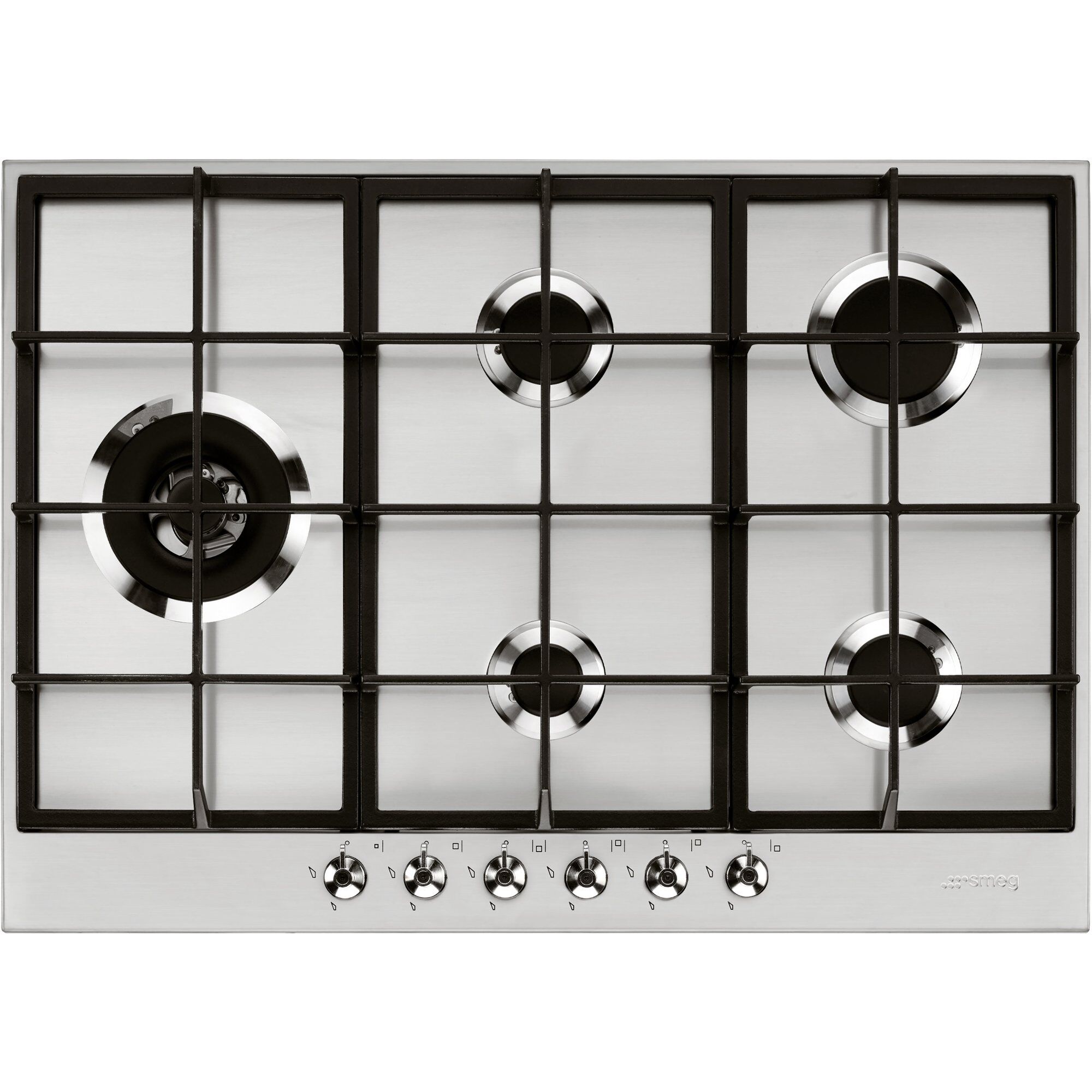 Smeg 72   Cm Gaskogeplade   Rustfrit Stål
