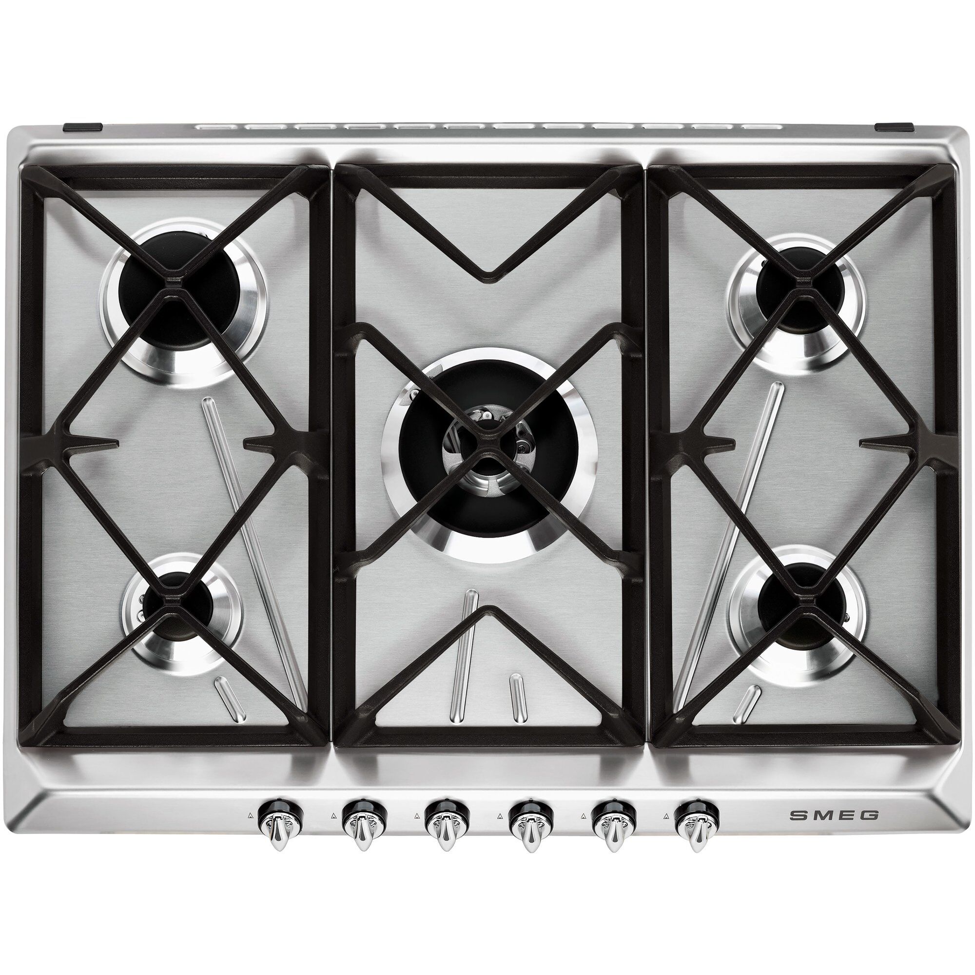 Smeg 68   Cm Gaskogeplade Rustfrit Stål Victoria Design