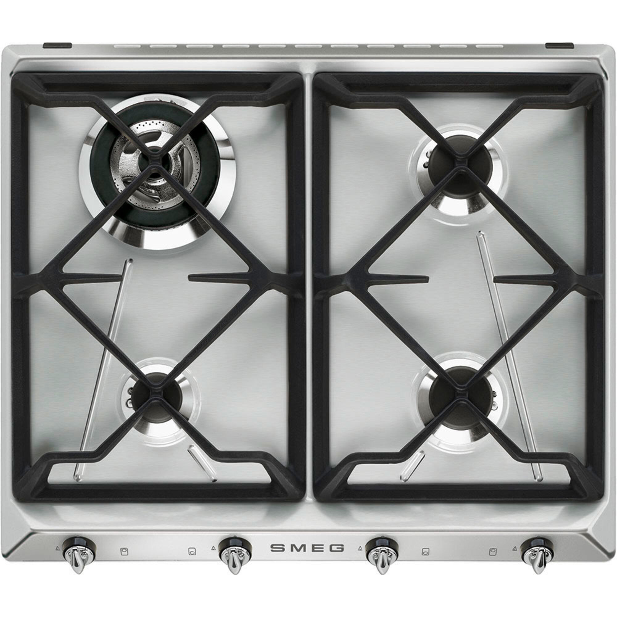 Smeg 59   Cm Victoria Design Gaskogeplade  Rustfrit Stål