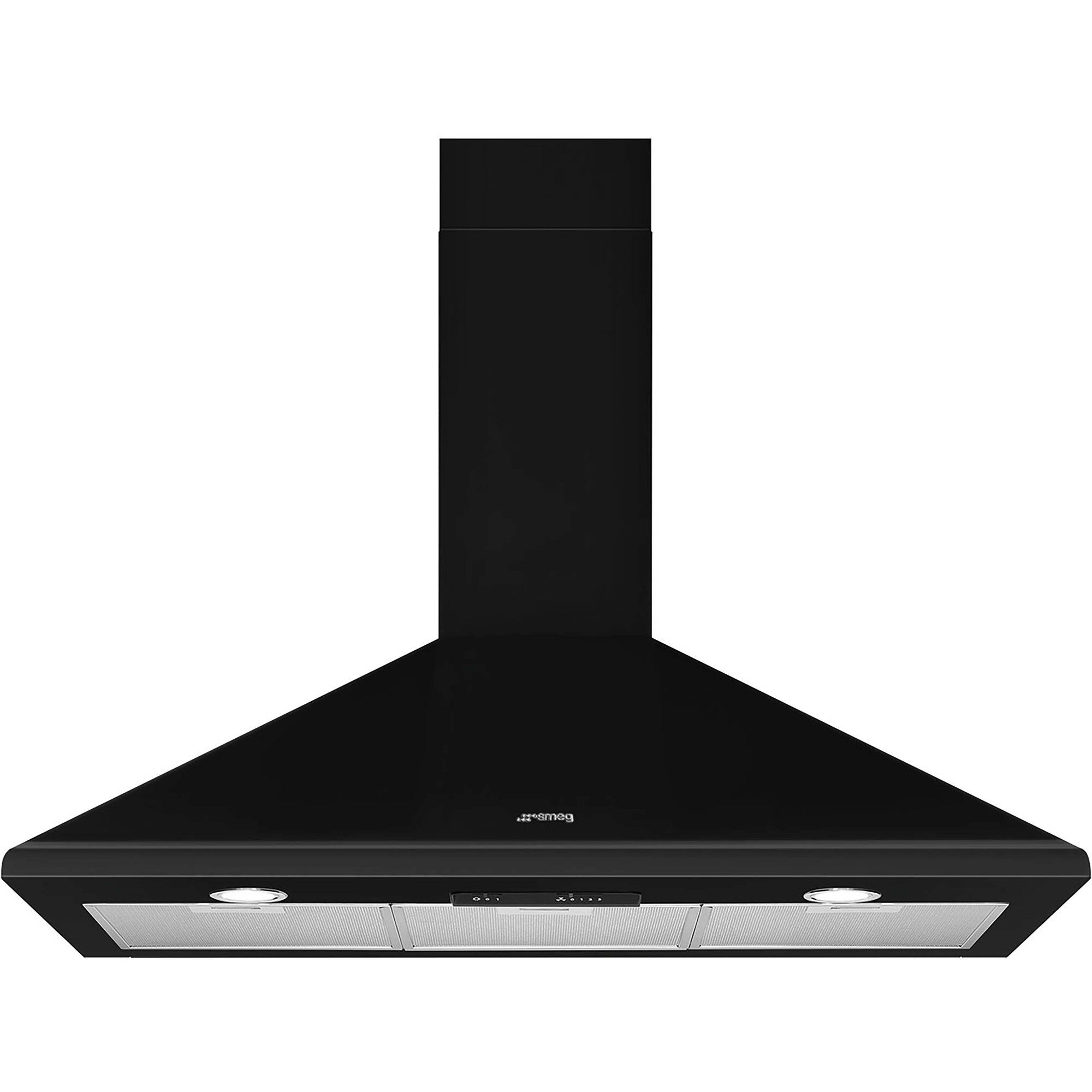 Smeg Ksed95nee 90cm Vægmonteret Emhætte  Sort