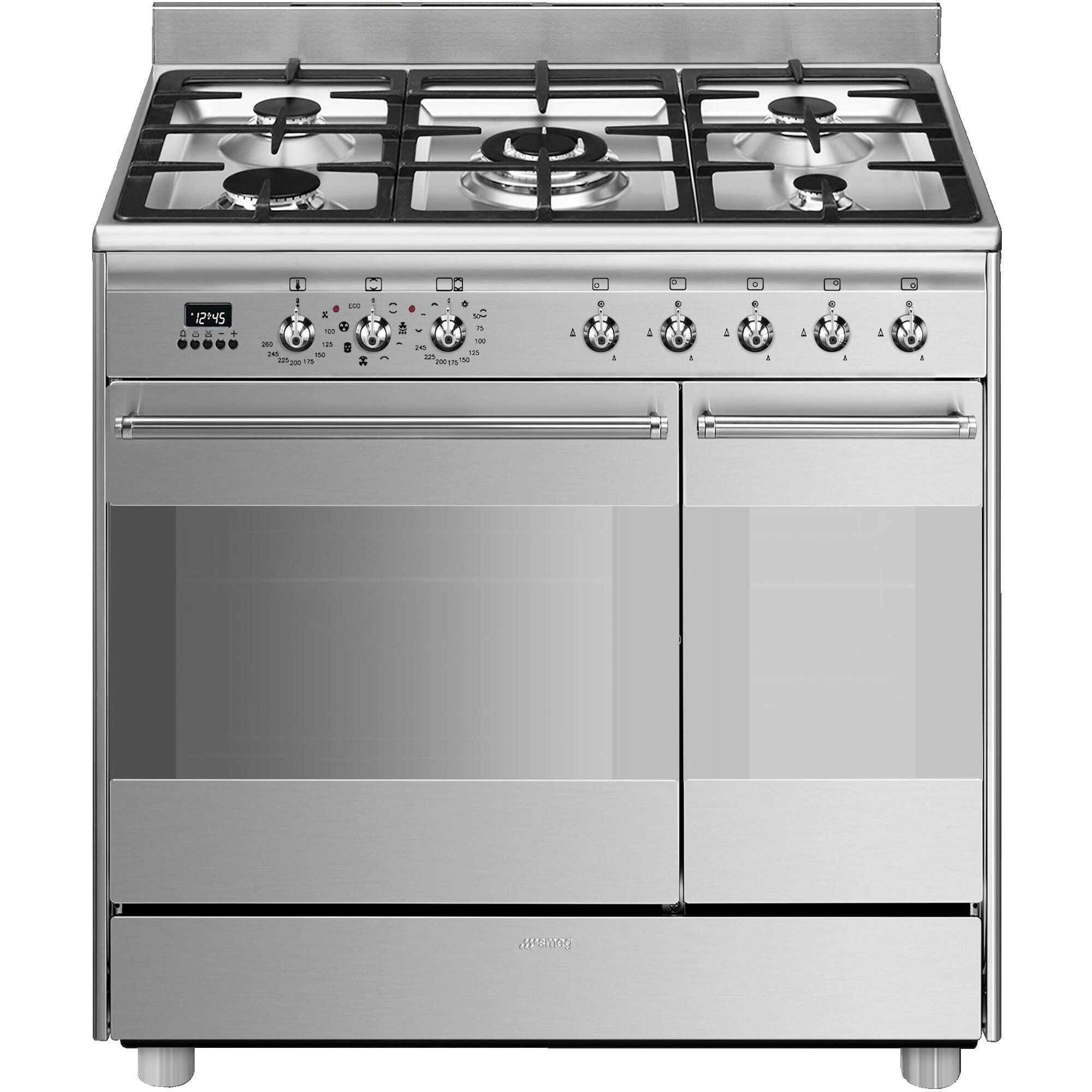 Smeg Scb92mx8 Gaskomfur  90 Cm  Rustfrit Stål