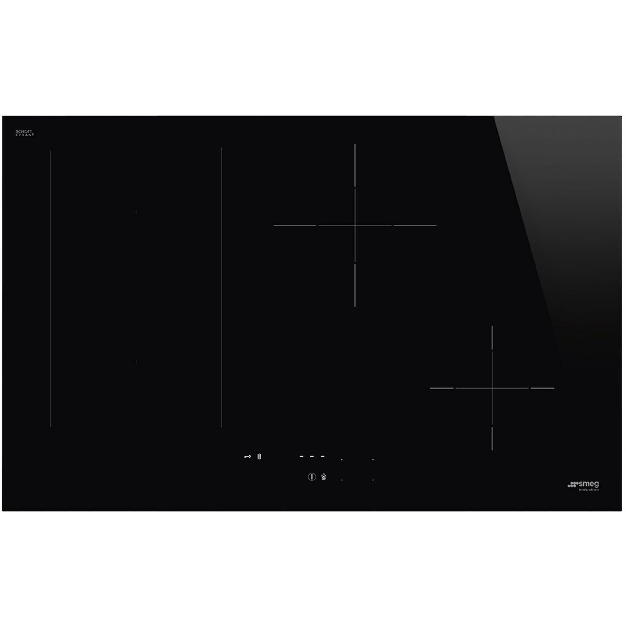 Smeg Sim3844d Indbygget Kogeplade 80 Cm  Sort
