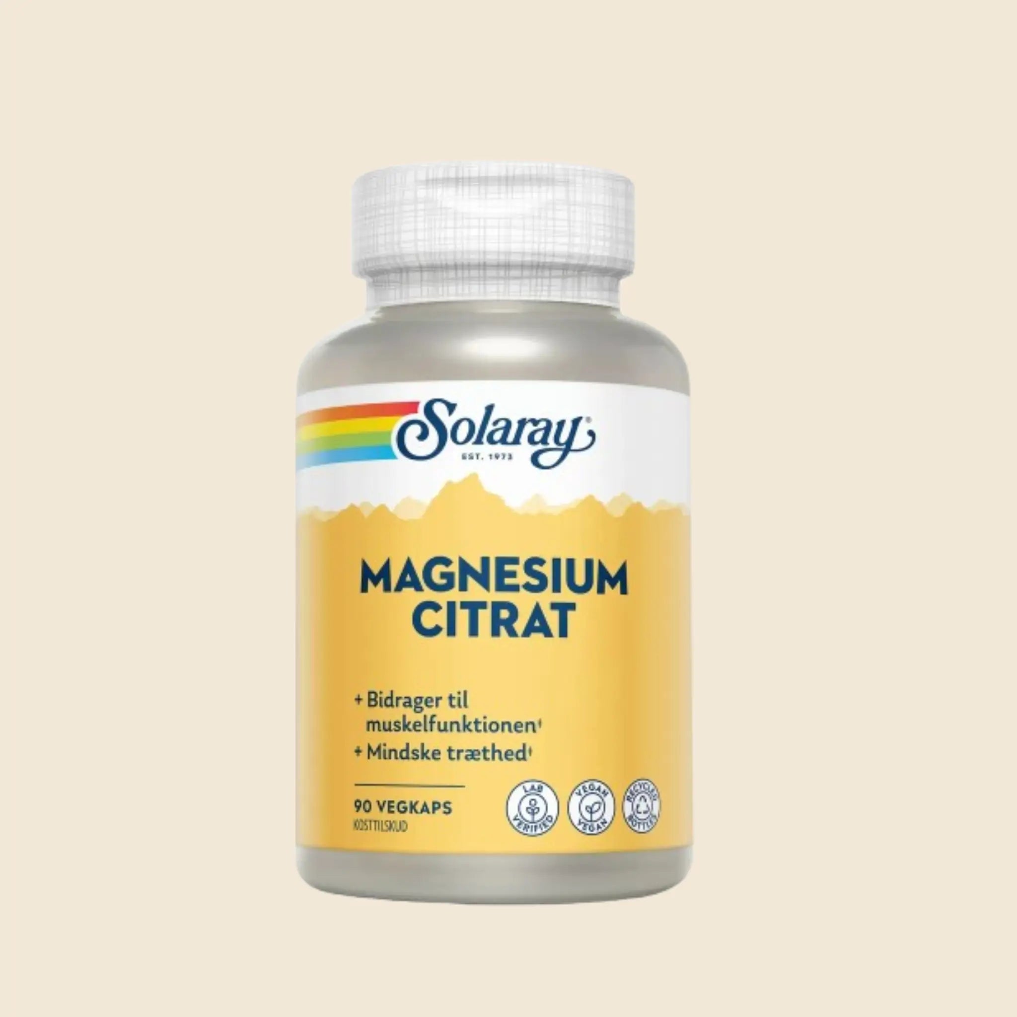 Solaray Magnesium Citrat  90 Kapsler