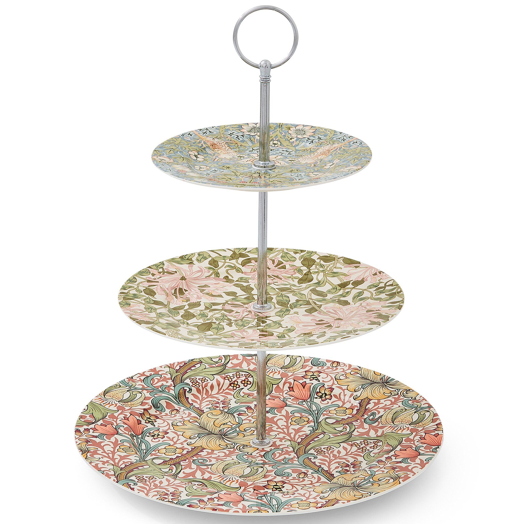 Spode Kagefad  Strawberry Thief Honeysuckle Golden Lily
