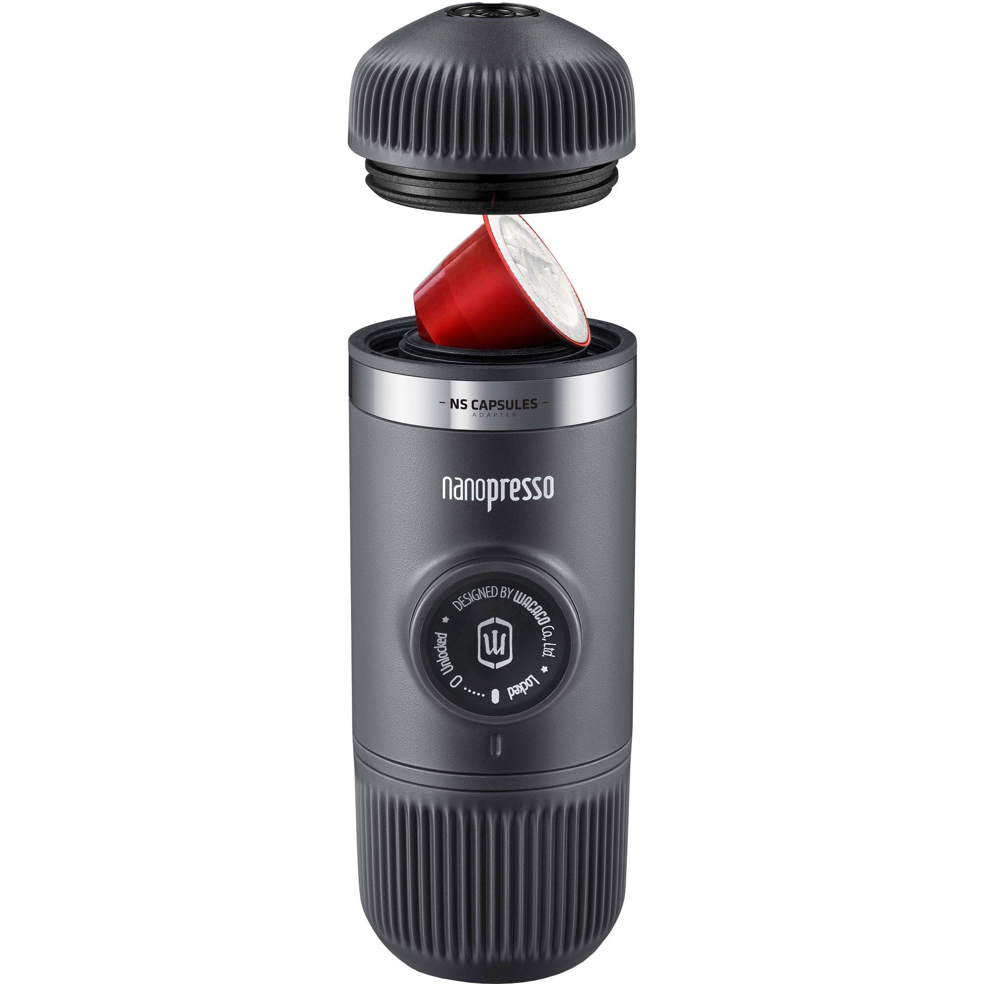 Wacaco Nanopresso Espressobrygger   Nespresso Adapter  Grå