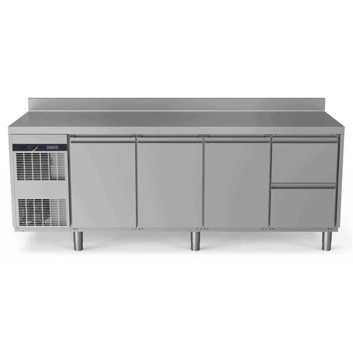 Zanussi Kølebord 590l Med Bagkant   Låger Og 2x  Skuffer