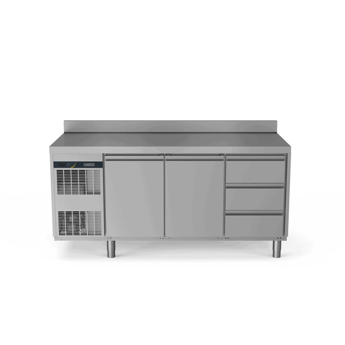 Zanussi Kølebord 440l Med Bagkant   Låger 3x Skuffer