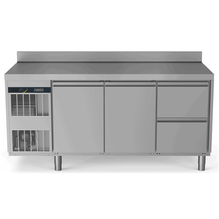 Zanussi Kølebord 440l Med Bagkant   Låger 2x  Skuffer