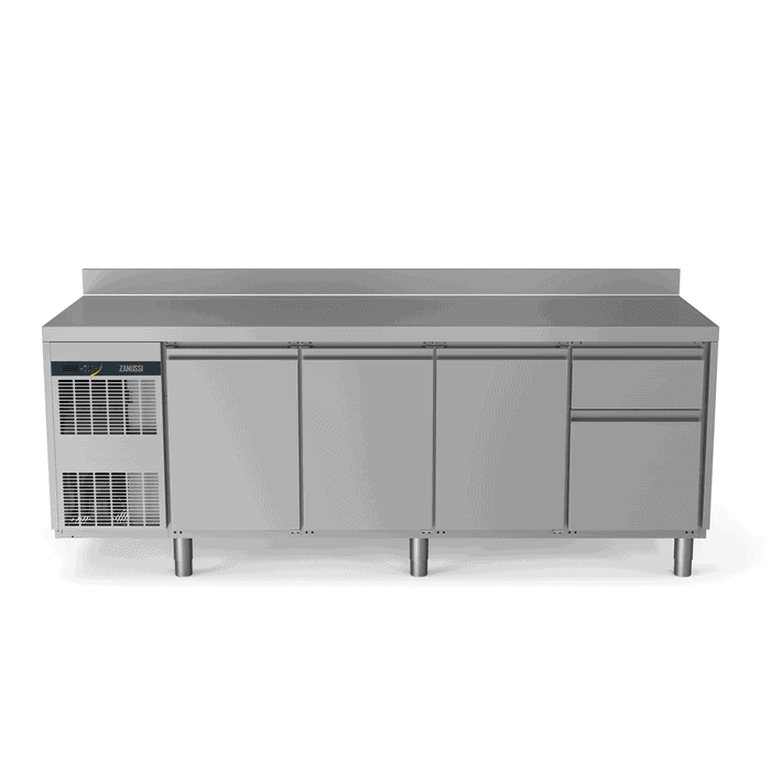 Zanussi Kølebord 590l Med Bagkant   Låger 2x Skuffer