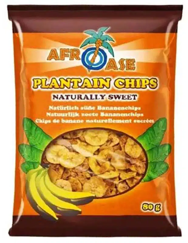 Afroase Plantain Chips Naturally Sweet 80