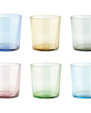 Aida Drikkeglas  34   Cl  Blandede Farver    Stk