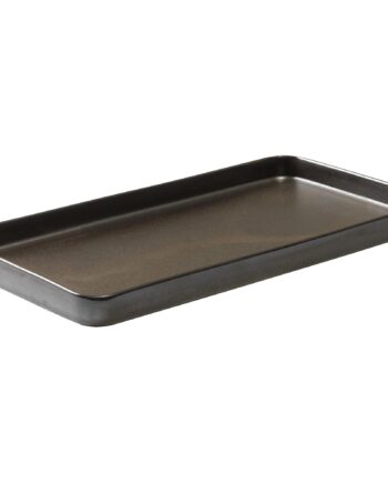 Aida Raw Rektangulær Tallerken Metallisk Brun 34x18 Cm