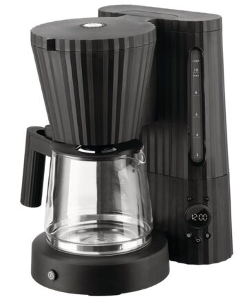 Alessi Plissé Kaffemaskine  Sort