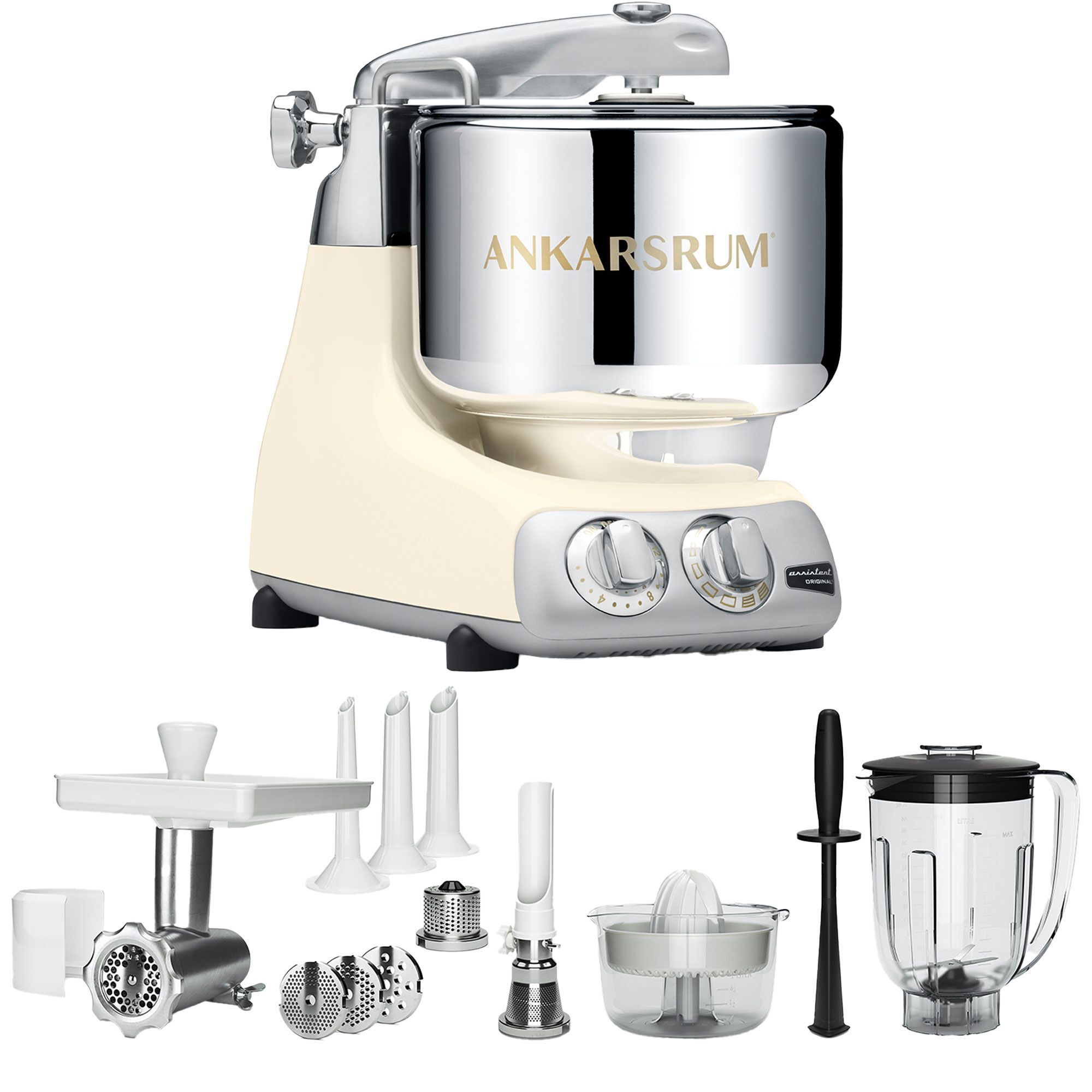 Ankarsrum Akm 6230 Køkkenmaskine Deluxe Pakke Lys Creme