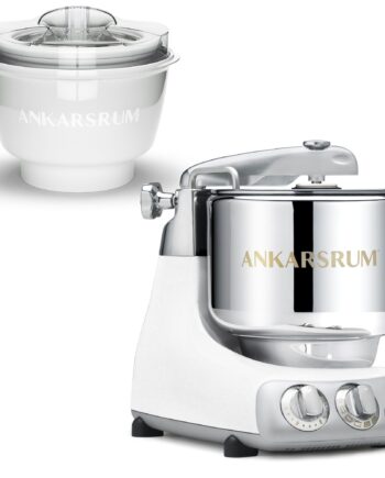 Ankarsrum Akm 6230 Røremaskine Med Ismaskine  Glossy White