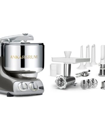 Ankarsrum Assistent Akm 6230 Røremaskine   Komplet Kødhakker  Black Chrome