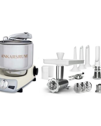Ankarsrum Assistent Akm 6230 Røremaskine   Komplet Kødhakker  Lys Creme