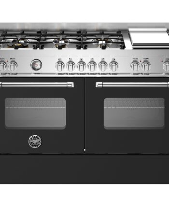 Bertazzoni Mas126g2enet Master Gaskomfur Med Dobbelovn  120 Cm  Mat Sort