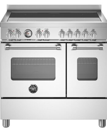 Bertazzoni Mas95i2ext Master Induktionskomfur Med Dobbeltovn  90 Cm  Rustfrit Stål