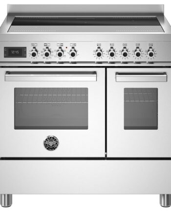 Bertazzoni Pro95i2ext Professional Induktionskomfur Med Dobbeltovn  90 Cm  Rustfrit Stål