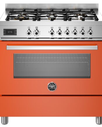 Bertazzoni Pro96l1eart Professional Gaskomfur Med Ovn  90 Cm  Orange