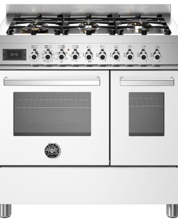 Bertazzoni Pro96l2ebit Professional Gaskomfur Med Dobbeltovn  90 Cm  Hvid