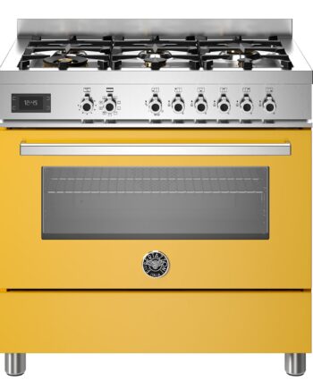 Bertazzoni Pro96l1egit Professional Gaskomfur Med Ovn  90 Cm  Gul