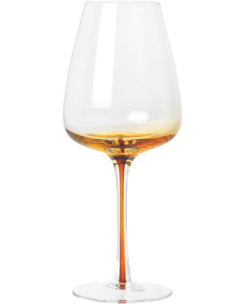 Broste  39 Amber 39  Mundblæst Hvidvinsglas