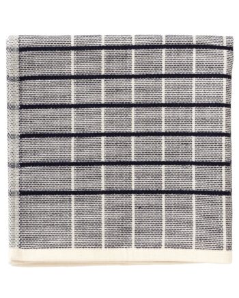 Broste Herman Stribet Viskestykke 50   50 Cm  Maritime Blue