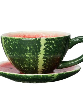 Byon Fruity Watermelon Kop Med Underkop 25 Cl  Grøn Rød