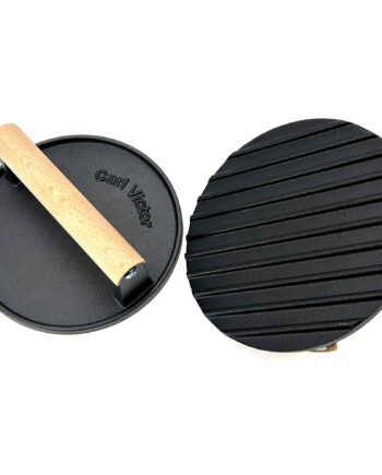 Carl Victor Smash Burger Grillpresser Med Riller 17   Cm