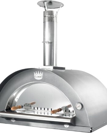Clementi Forni Family Brændefyret Pizzaovn 80x60 Cm  Rustfrit Stål