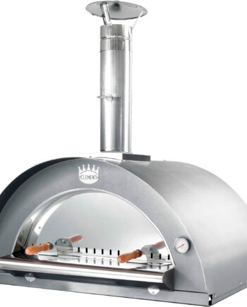 Clementi Forni Family Brændefyret Pizzaovn 60x60 Cm  Rustfrit Stål