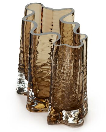 Cooee Design Gry Wide Vase  19 Cm  Cognac