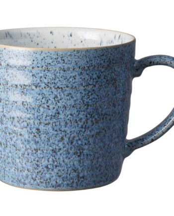 Denby Studio Blue Ridged Mugg 40 Cl  Flint  Chalk