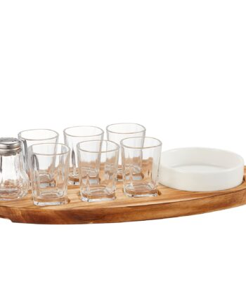 Dorre Shonta Shotbræt      Glas Inkl  Saltkar   Skål