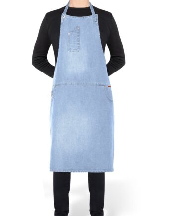Dutchdeluxes Five Pockets Comfort Fit Forklæde  Washed Indigo