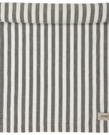 Ernst Bordløber Bred Stribe 45x250 Cm  Grøn Hvid