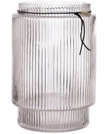 Ernst Glasvase Med Riflet Struktur  28 Cm