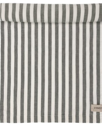 Ernst Løber Bred Stribe 45x150 Cm  Grøn Hvid