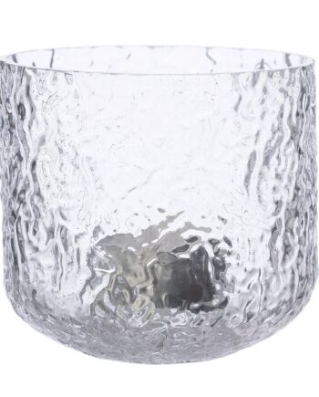 Ernst Lysestage   Cm  Mønstret Glas