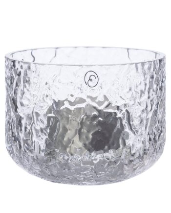 Ernst Lysestage   Cm  Mønstret Glas