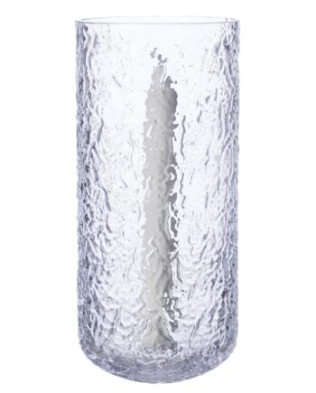 Ernst Lysestage 25 Cm  Mønstret Glas