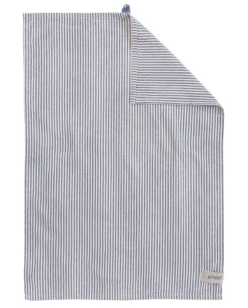 Ernst Viskestykke Stribet 47x70 Cm  Blå Beige