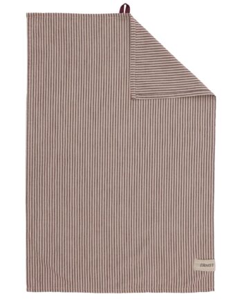 Ernst Viskestykke Stribet 47x70 Cm  Rød Beige